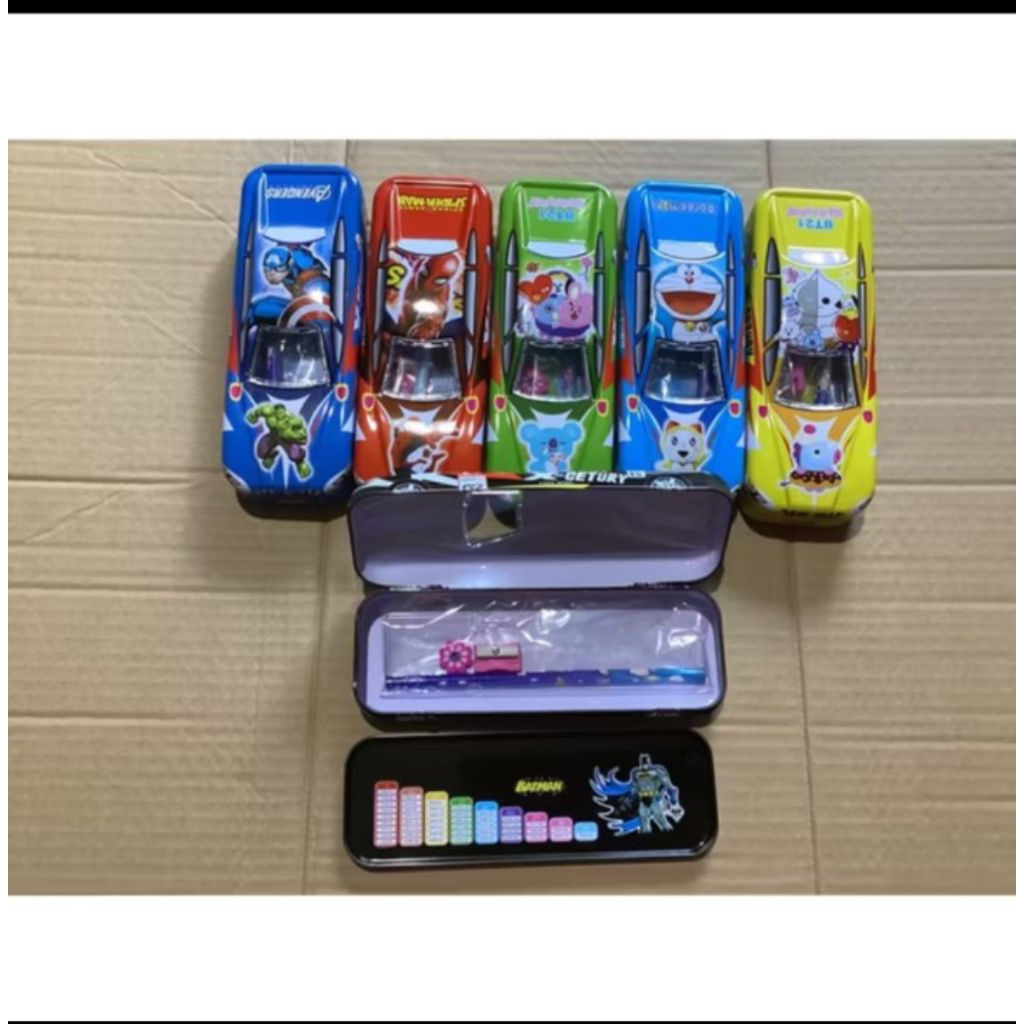 

pensil case kaleng isi bentuk mobil kecil satuan