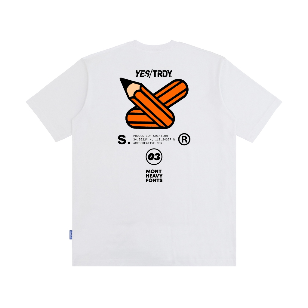 Yesterday – Baju Kaos Distro Pria Original 24s t-shirt Pria Cowok Keren Pencil Putih