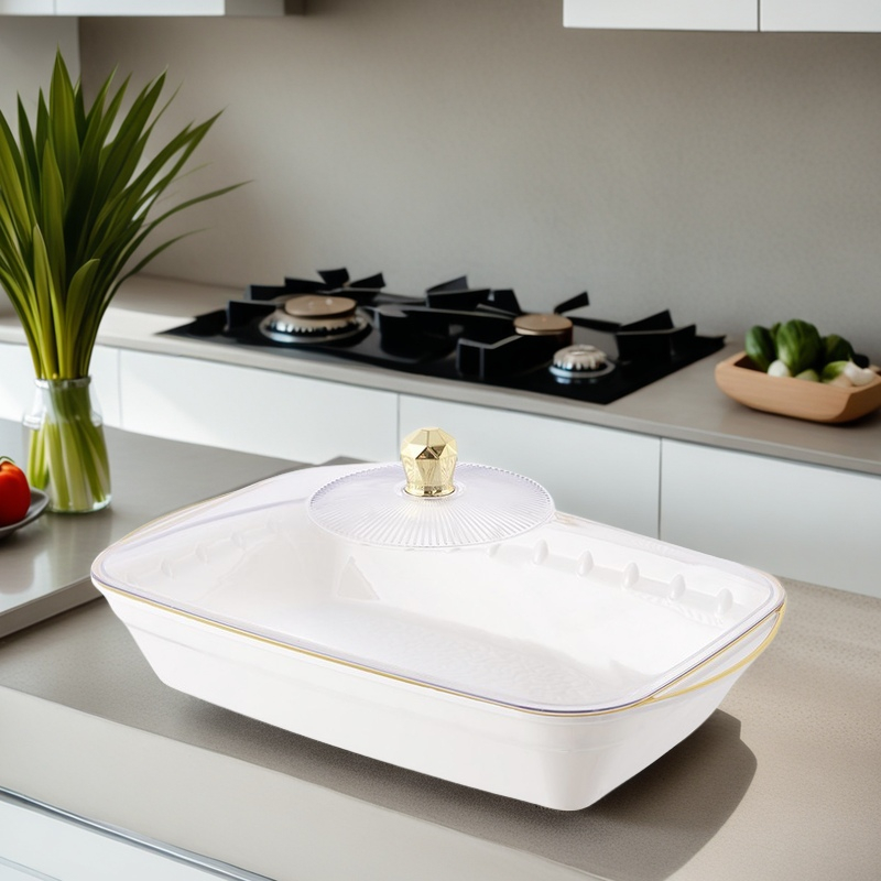 Rak buah rak roti cantik nampan dengan penutup transparan rak roti multifungsi tahan lama