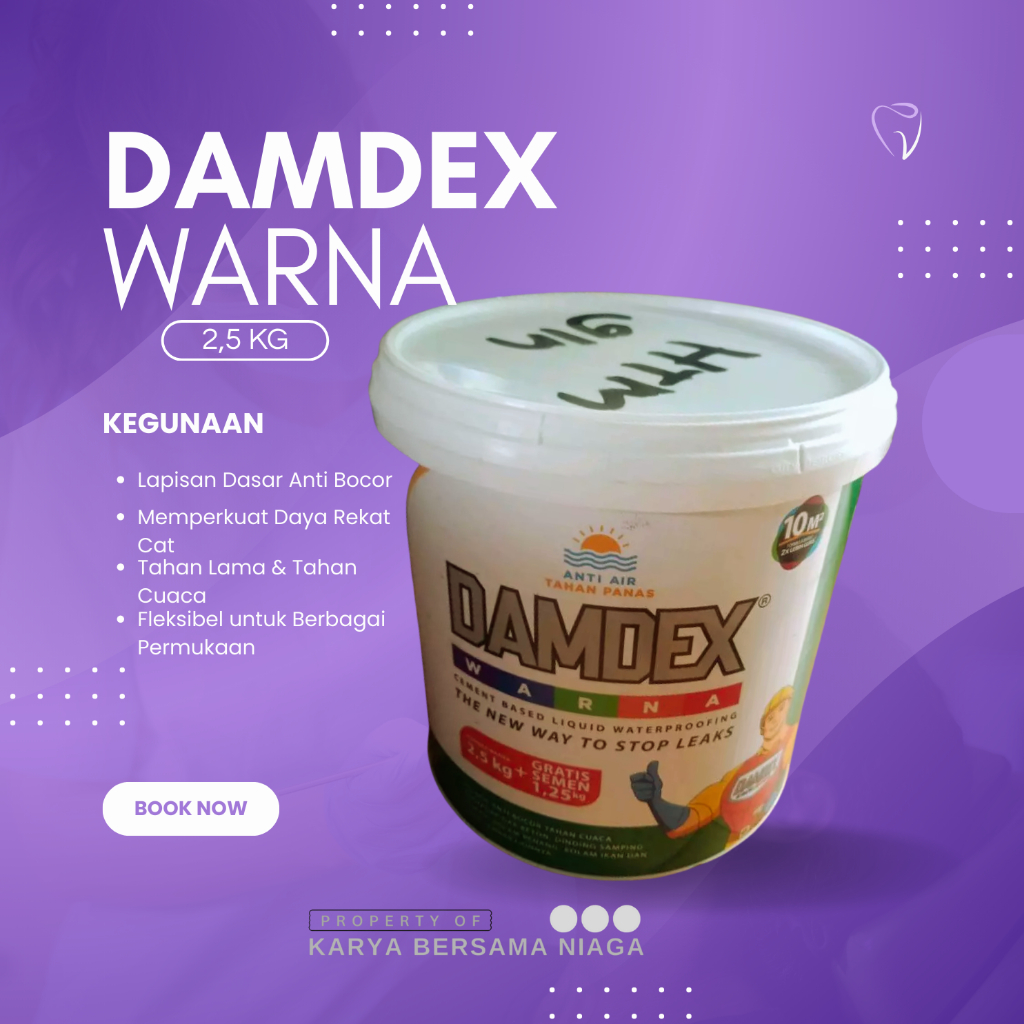 Damdex Warna 2,5 Kg Waterproof Fleksibel