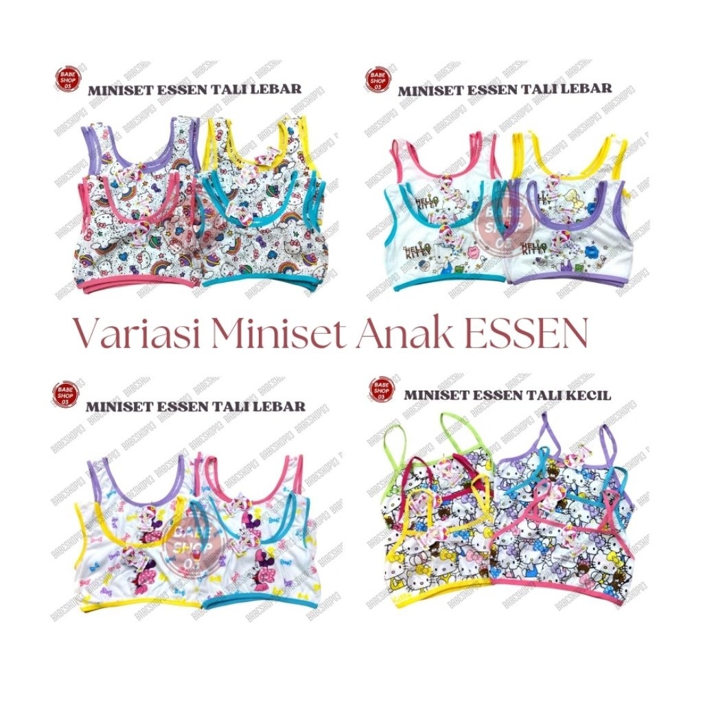 MINISET ANAK ESSEN | MINISET REMAJA TALI KECIL & TALI LEBAR