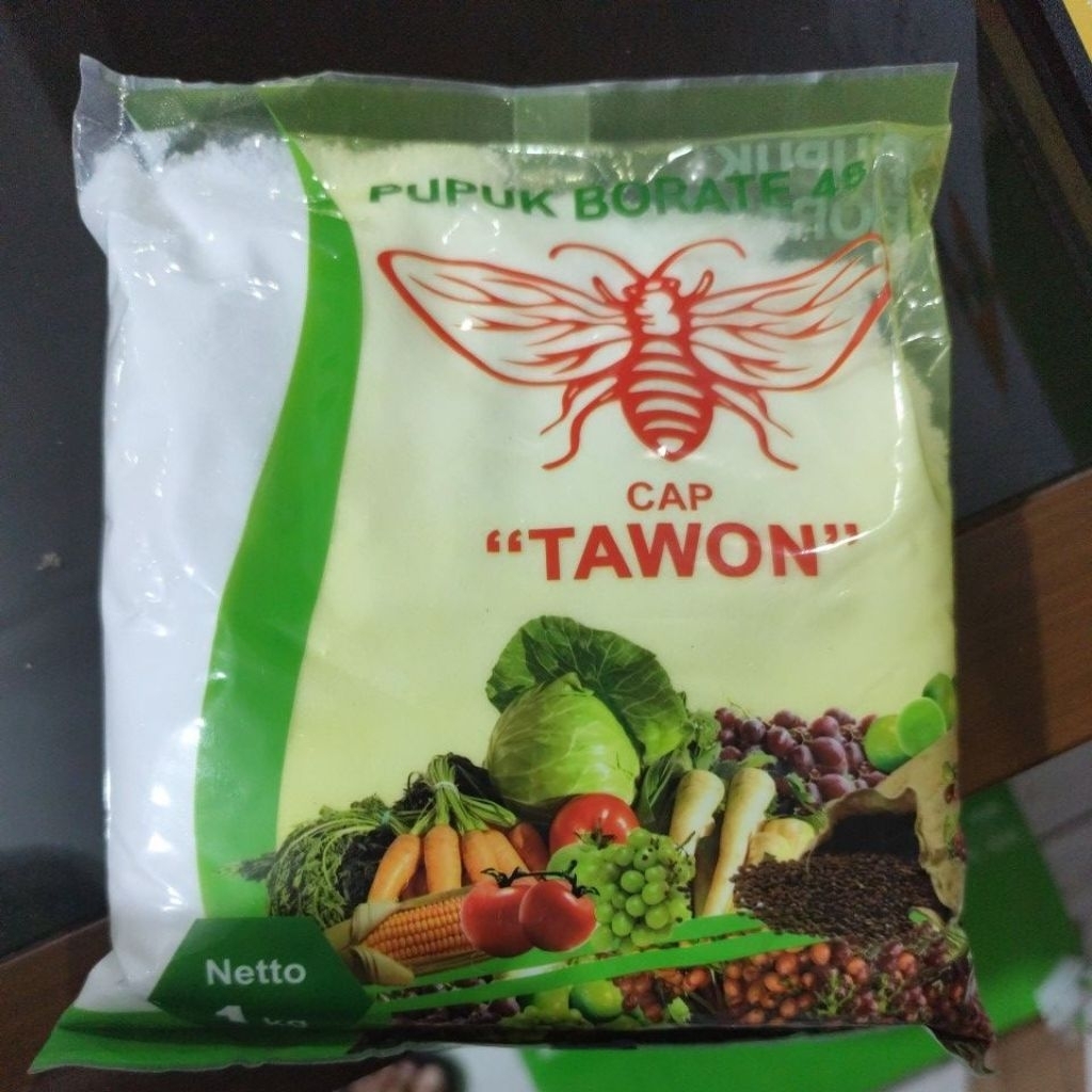 PUPUK BORATE 48 Boron 48% CAP TAWON 1KG untuk semua jenis tanaman