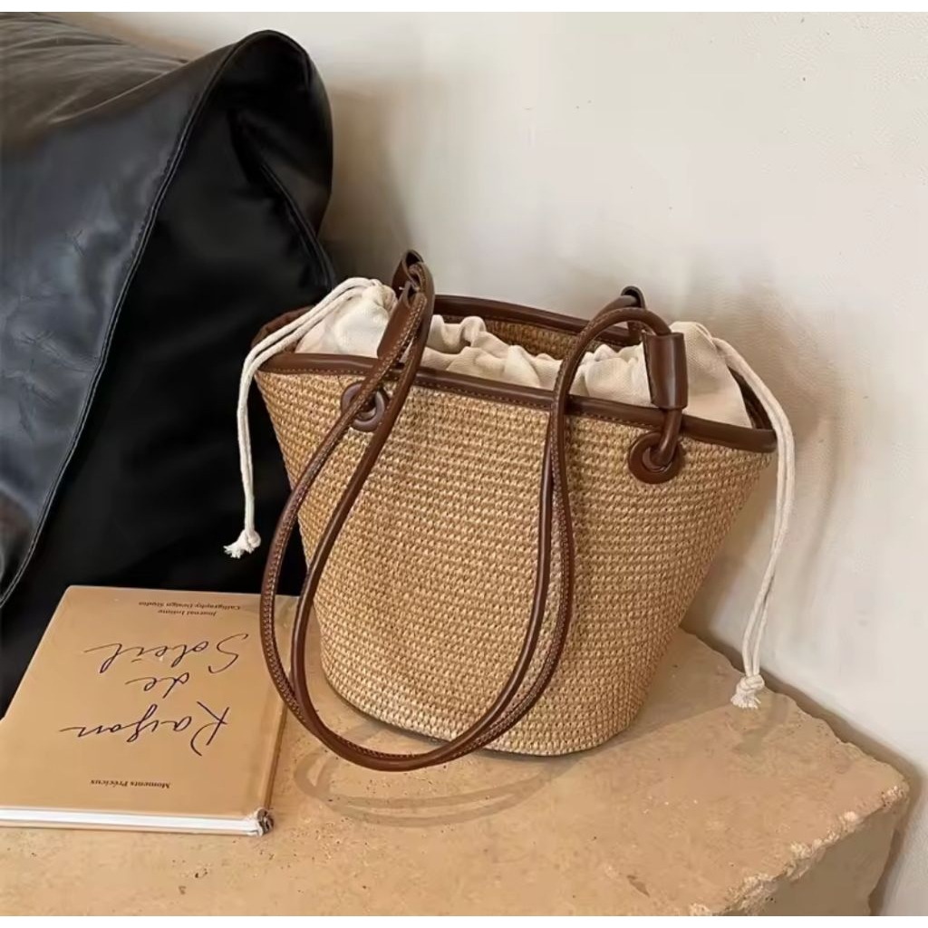 tas wanita shoulder bag straw bag tas fashion wanita tas pantai wanita summer bag tas wanita cantik 