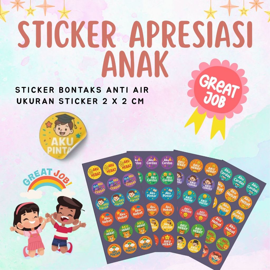 

Sticker Apresiasi Anak - Sticker Motivasi dan Rewards Anak Anti Air