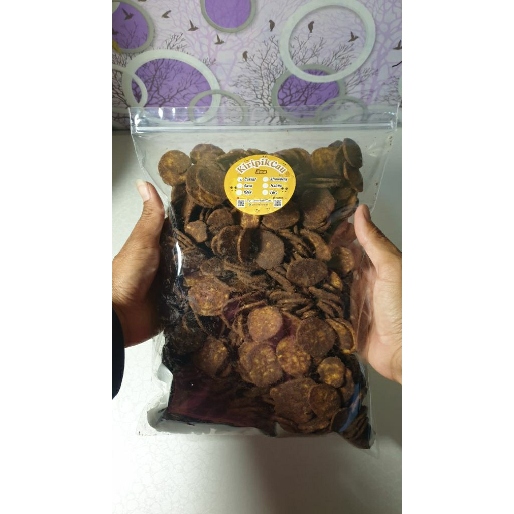 

250gr kripik pisang kapas coklat cemilan pisang chip cokelat