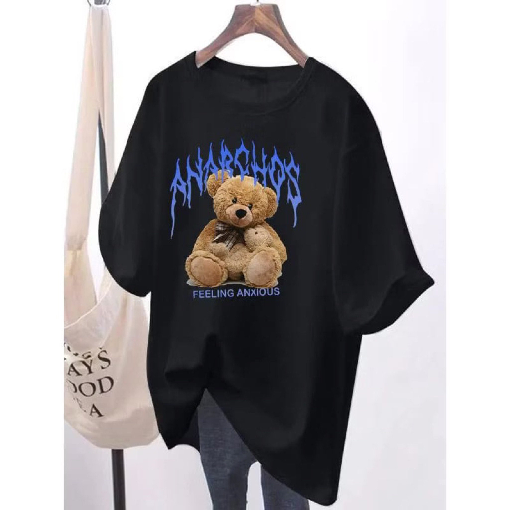 Kaos Jumbo Ovesize Pria Wanita Boneka Panda Api