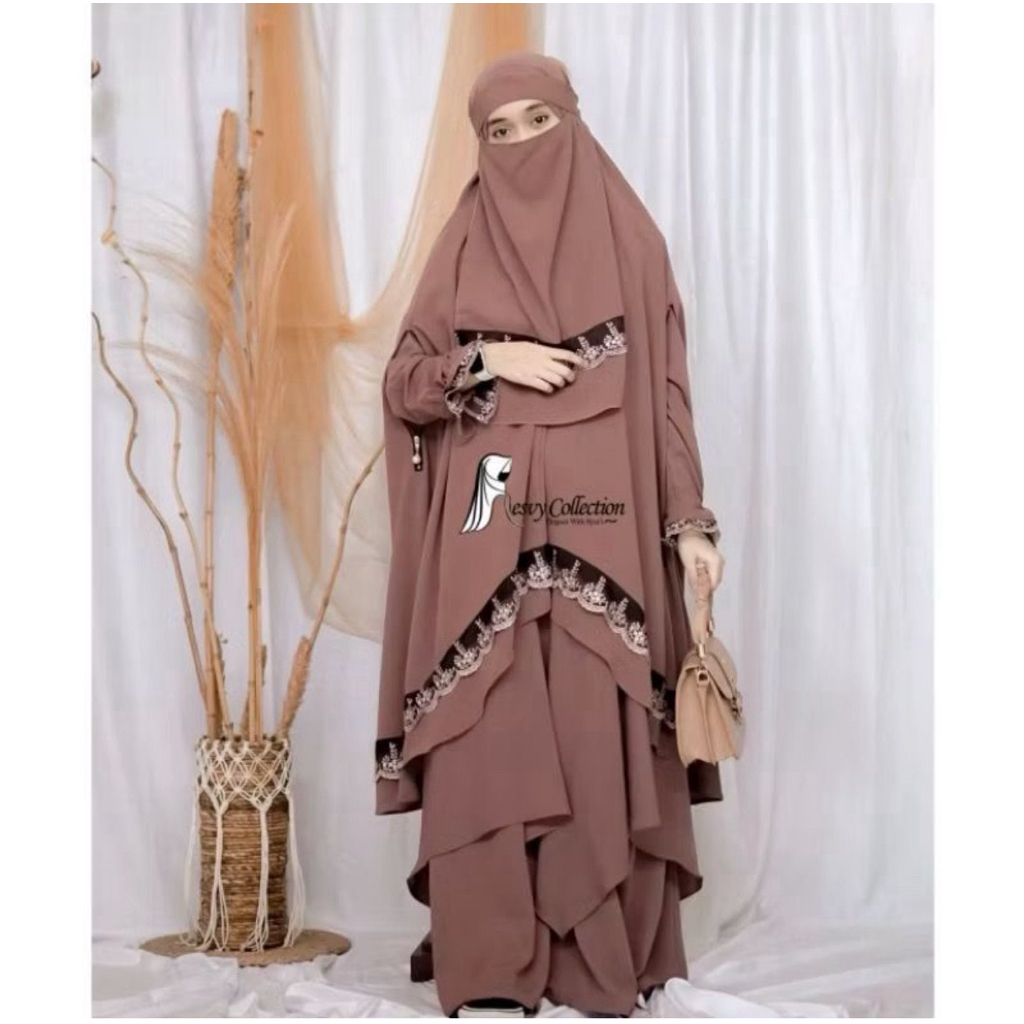 set abaya (tanpa niqab) belum pernah dipakai