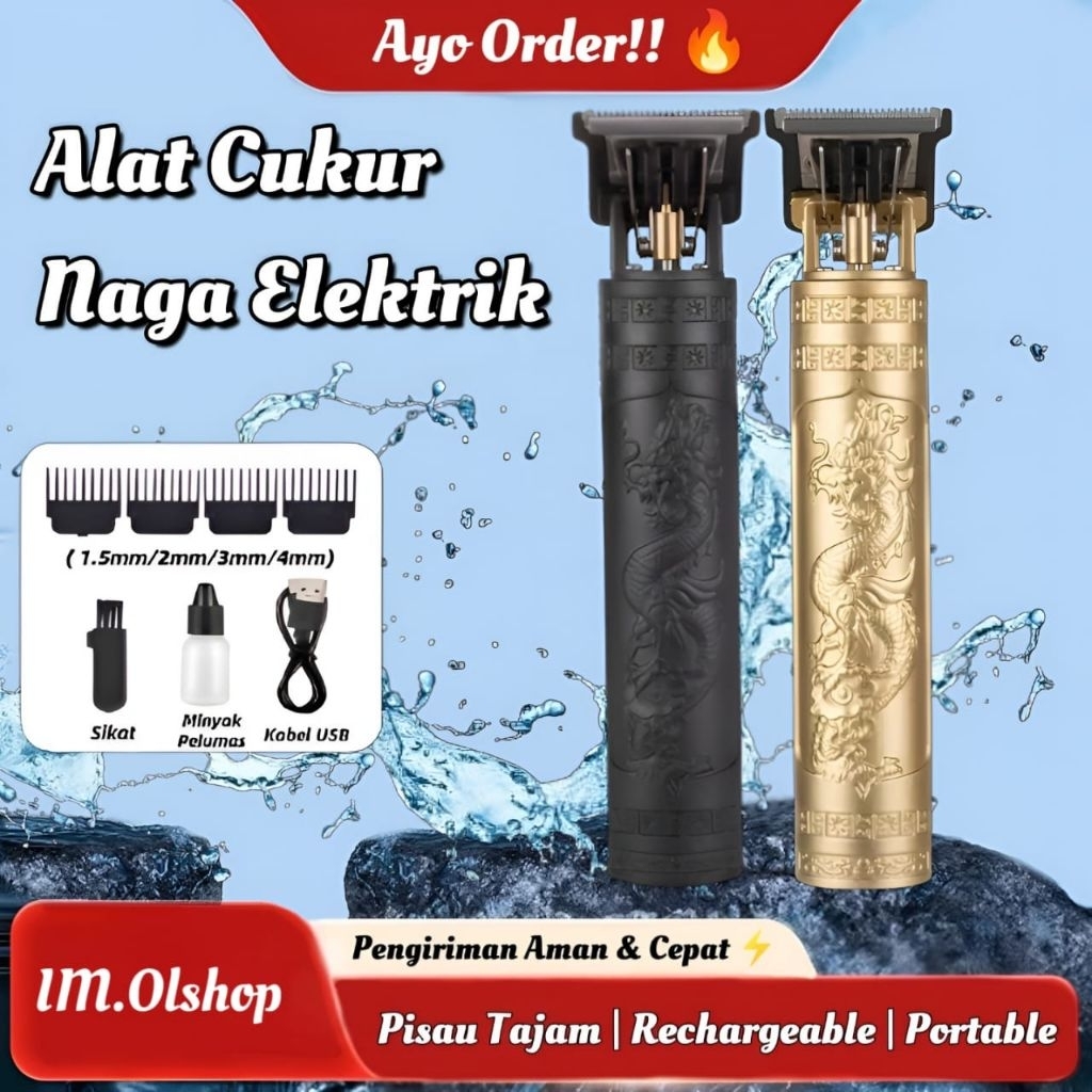 Alat Cukur Pria T9 Vintage USB Mesin Cukur Jenggot Rambut Listrik Rechargeable