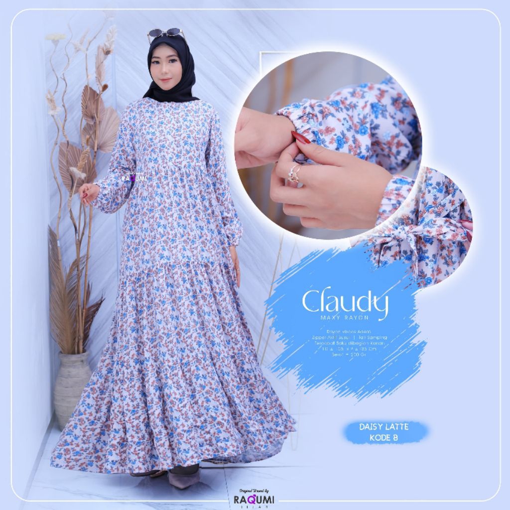 Claudy Maxy Rayon Dress Gamis Raqumi
