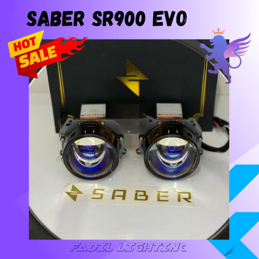 BILED SABER SR900 EVO LED PROJECTOR HEADLAMP LASER LED LAMPU LASER
