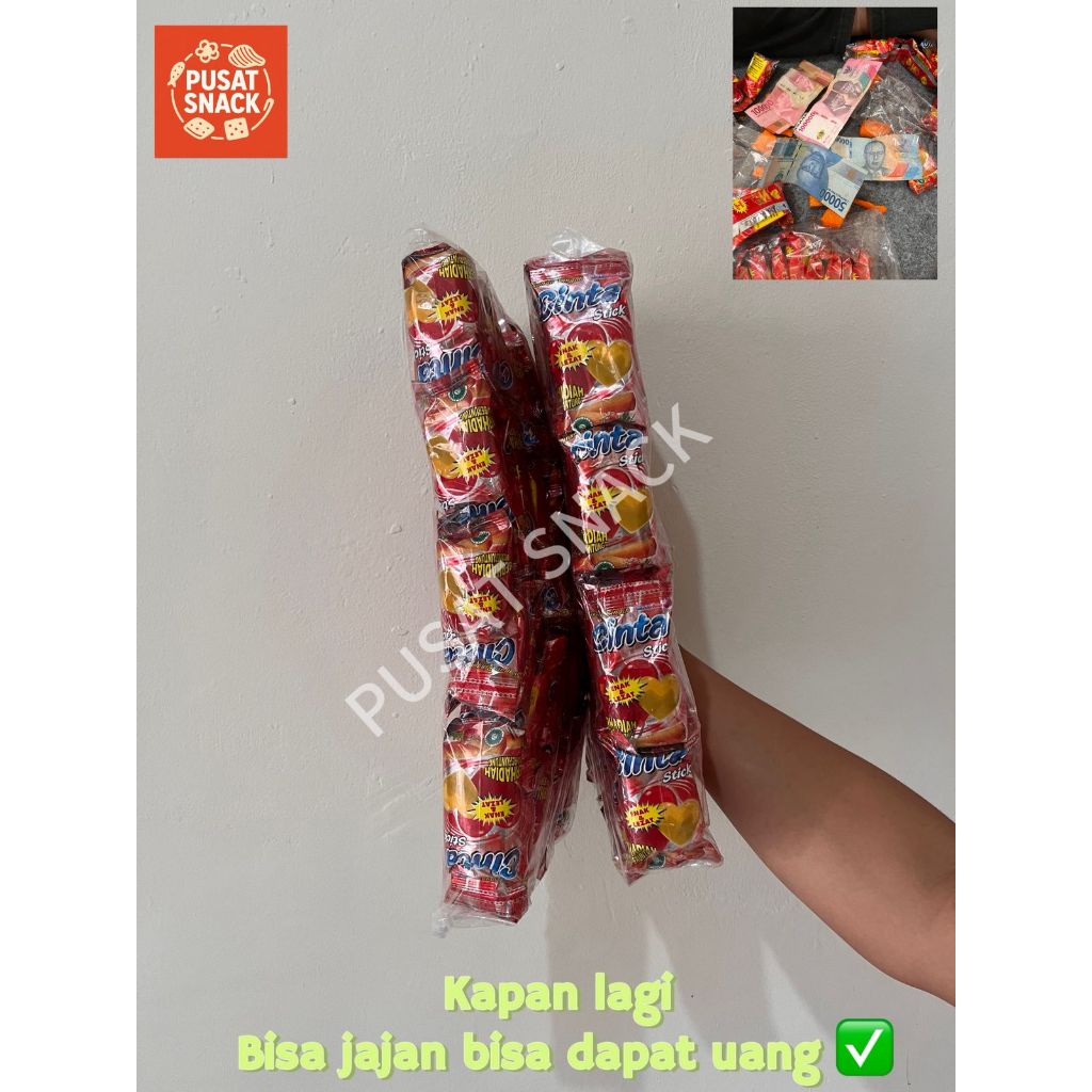 

(FREE BUBBLE WRAP) Snack ciki cinta berhadiah uang jika beruntung isi 20 pcs