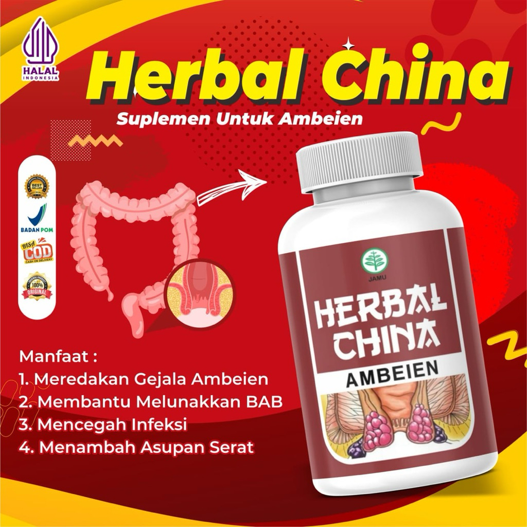 Herbal China Ambeien Atasi Benjolan dan Bantu Meredakan Nyeri Akibat Ambeien dan Wasir 1 Botol