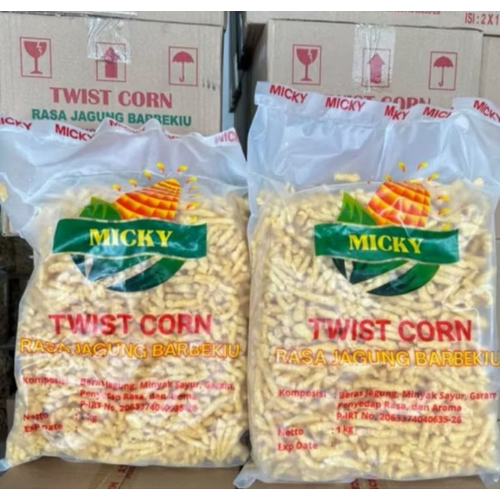 

Twist corn barbeque 225 gram / micky twist corn barbeque 225 gram