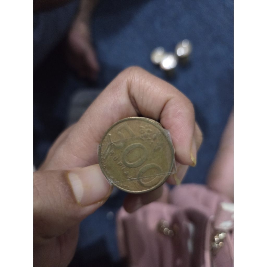 UANG LOGAM 500 KUNING 500 RUPIAH