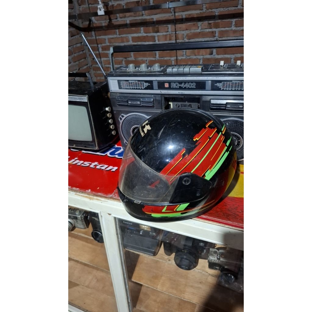 bahan helm kawasaki ninja 225rb jadul antik vintage display lawas kuno