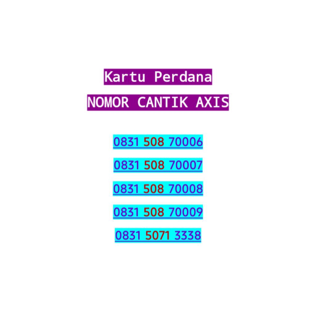 Kartu perdana Nomor Cantik Axis 4G LTE kartu perdana cantik Nomor cantik 000 999 ABAB ABAB 700 7000 