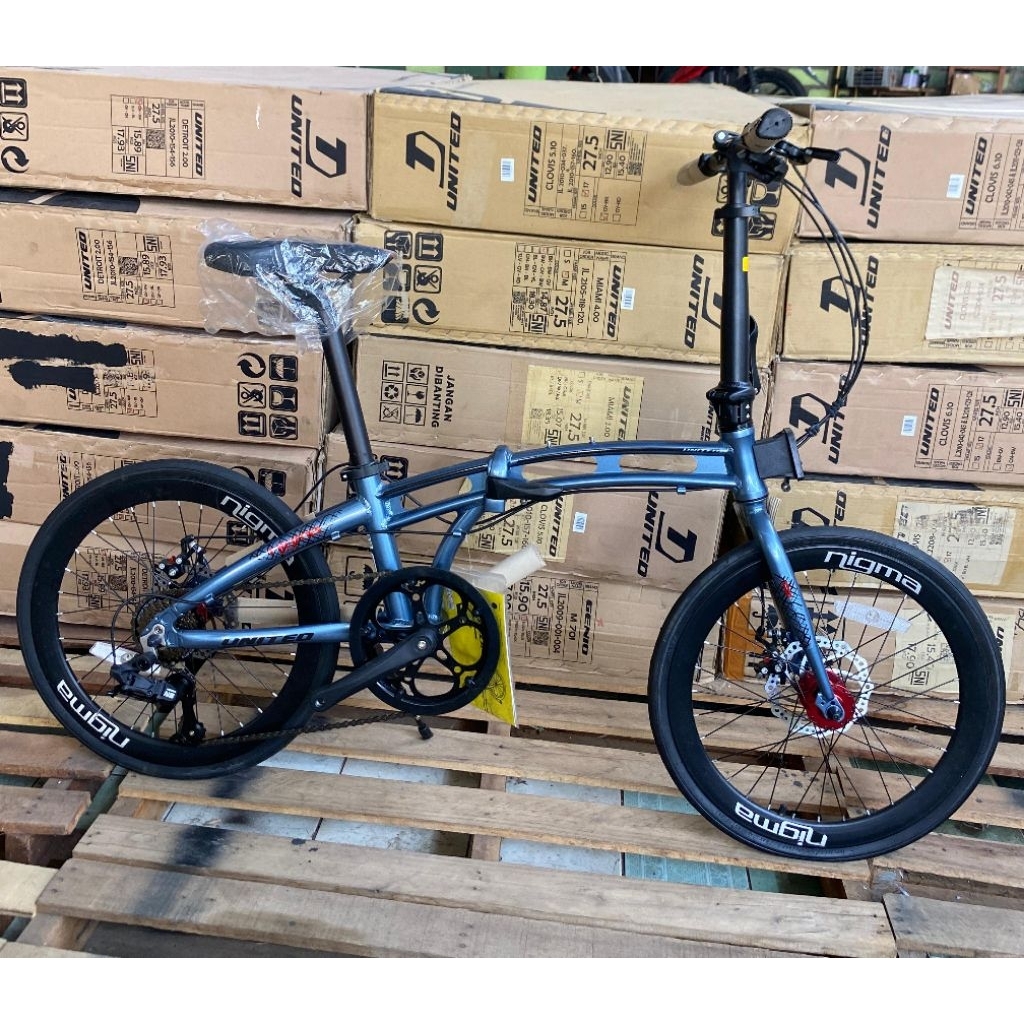 Sepeda Lipat Folding Bike Seli United Nigma II 2 Dua Ring 20 Terbaru Termurah Toko Sepeda Omdikbikes