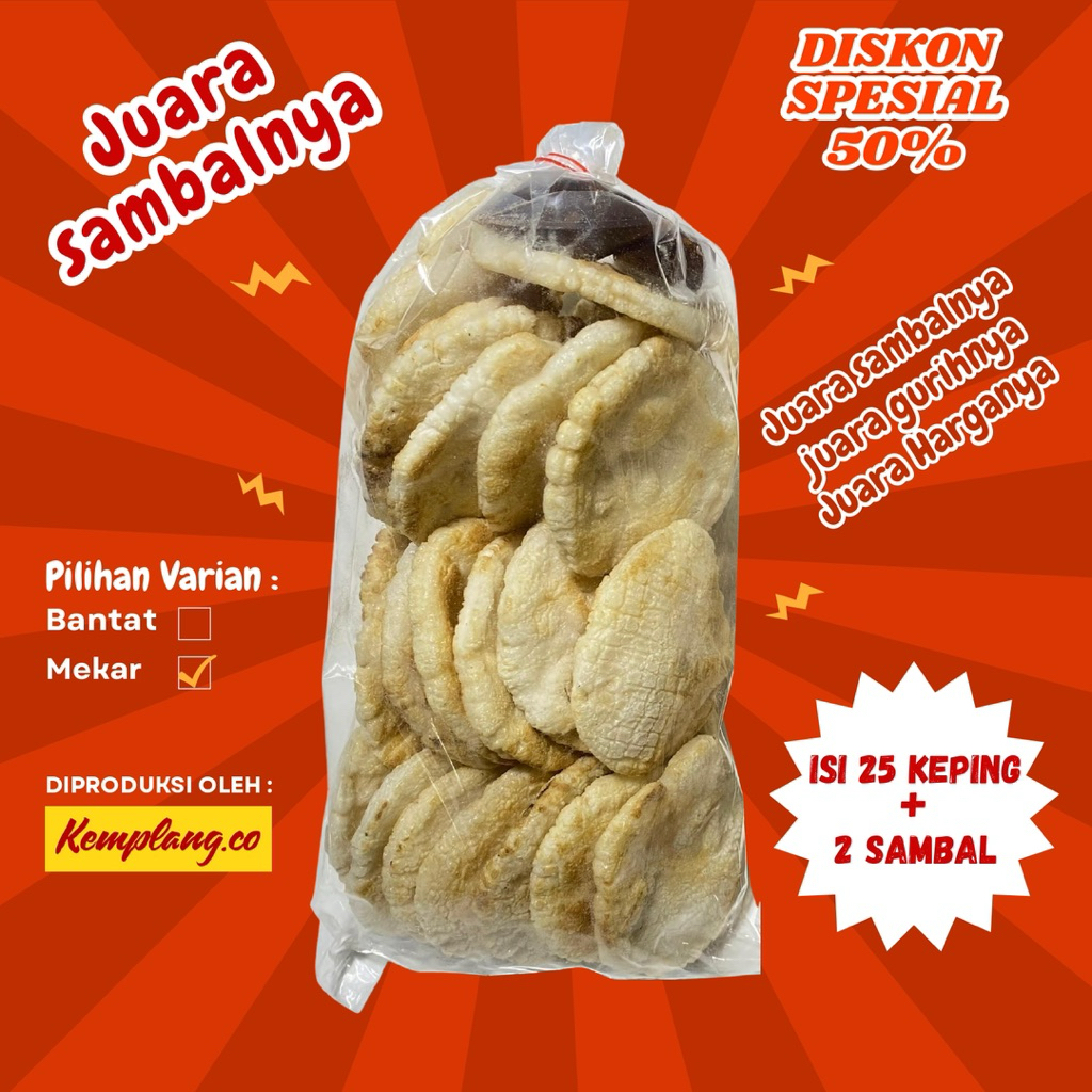 

Kemplang Panggang Mekar Isi 25 Asli ikan Lampung Kemplang.co