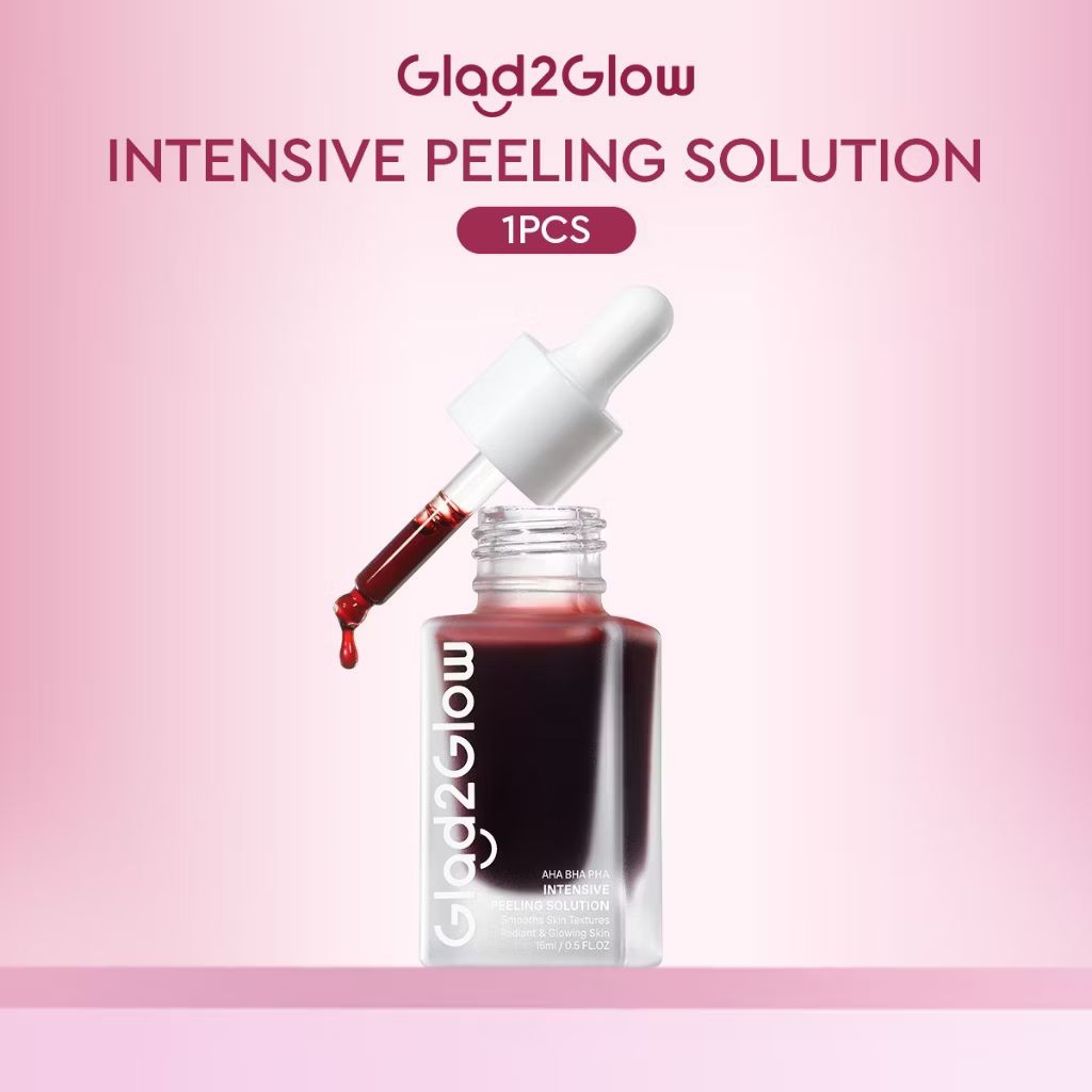 Glad2Glow AHA BHA PHA Intensive Peeling Solution 15ml G2G Peeling Serum Esfoliasi Wajah Exfoliating 