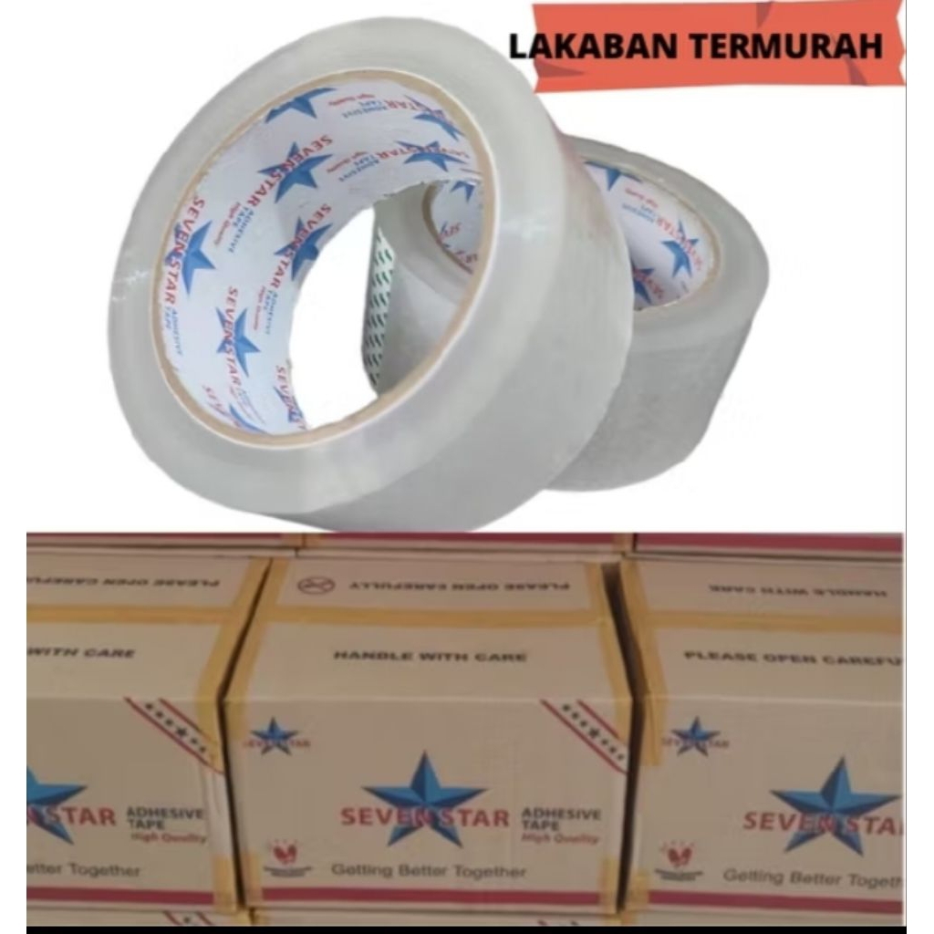 

Promo#1Pcs Lakban/Isolasi Seven Star Murah 2 Inch/44mm ±90Yard