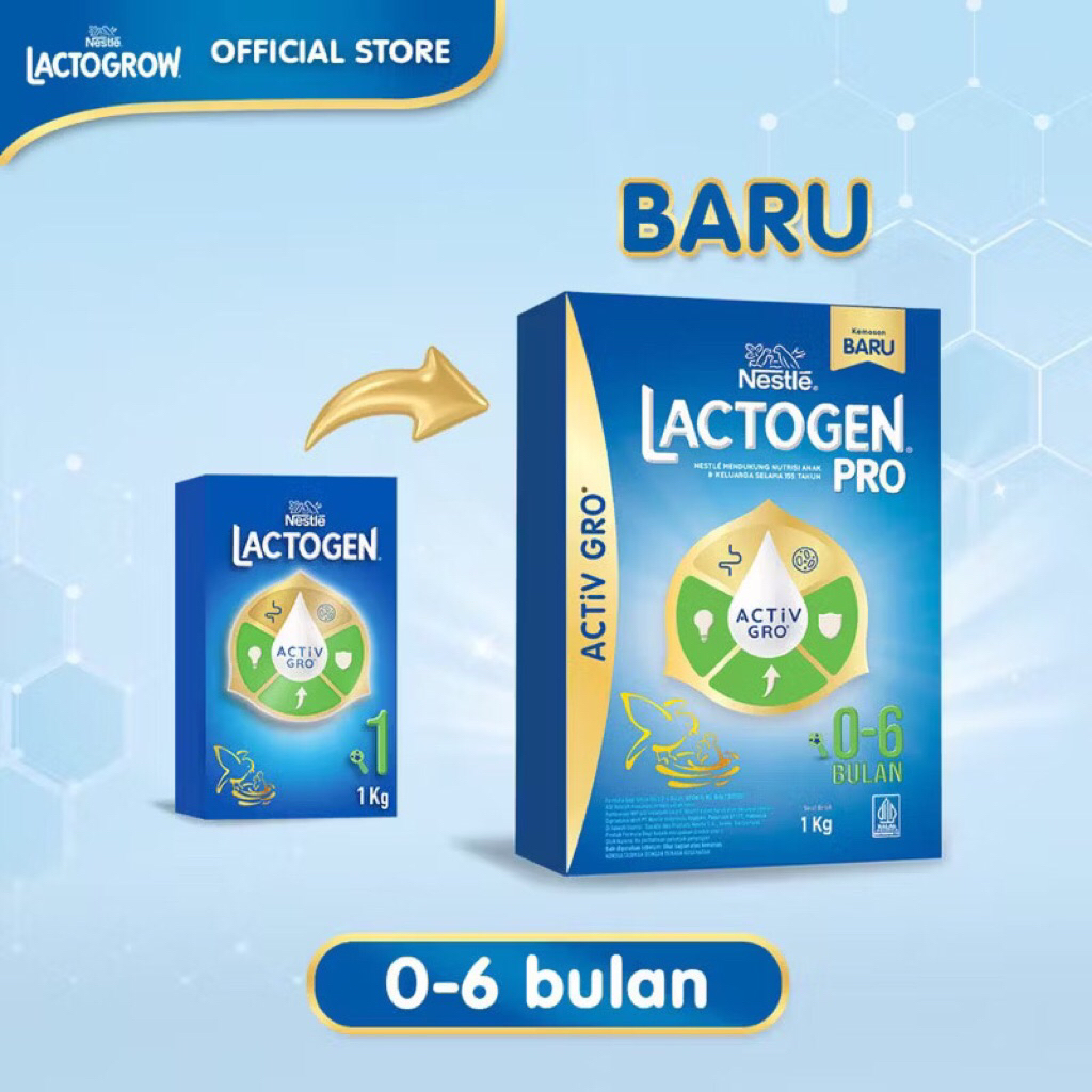

Nestle Lactogen Pro 0-6 Bulan ACTiVGRO Susu Formula Original 735g dan 1000g