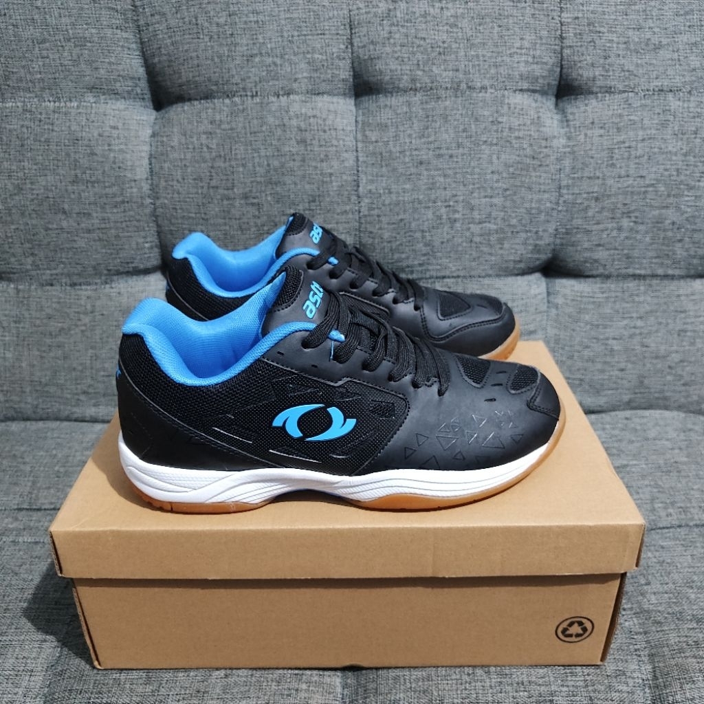 Sepatu Badminton/Bulutangkis Astec JIN Men's - Black/Blue [ASCFWM4UB7BL]