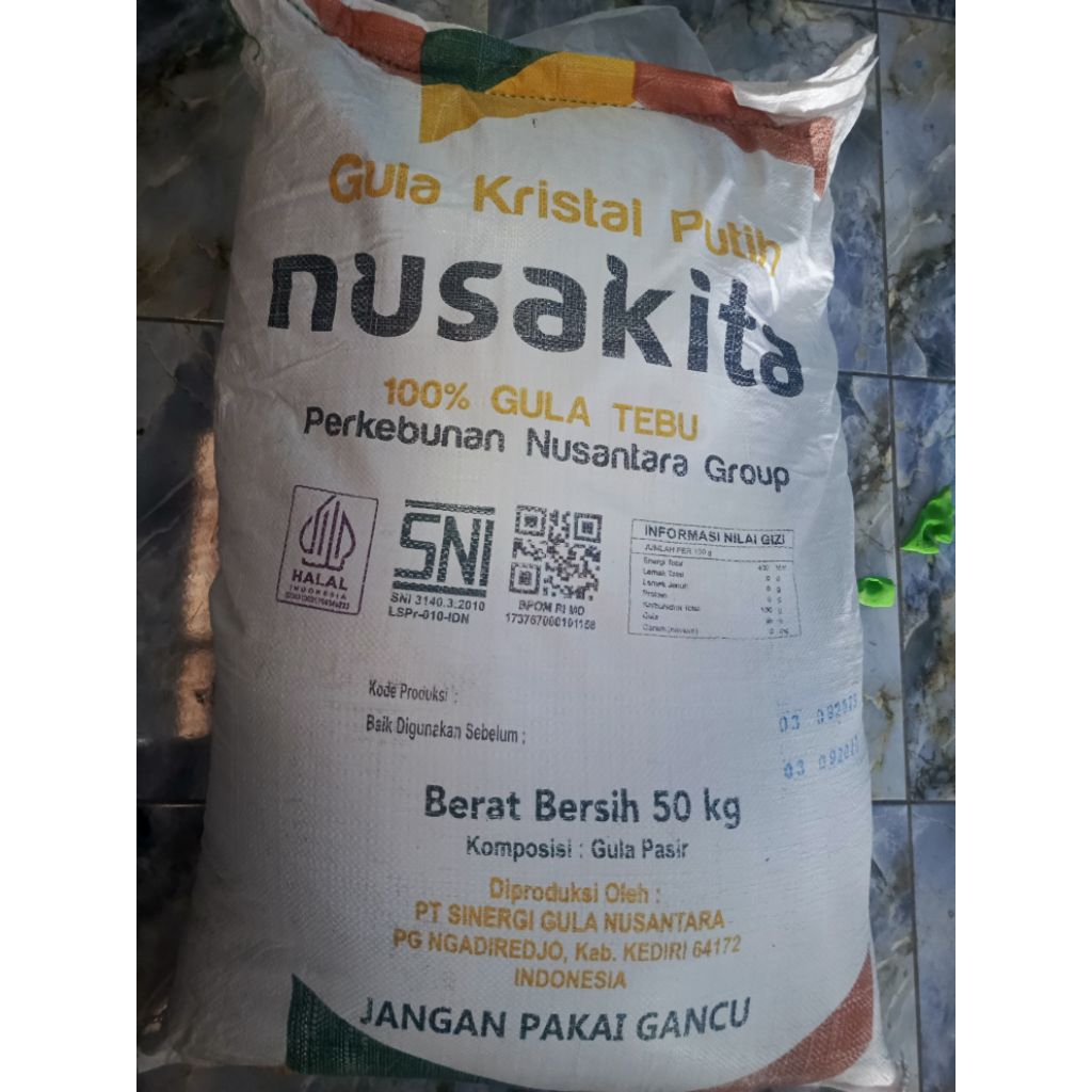 

gula kristal NUSAKITA 50kg