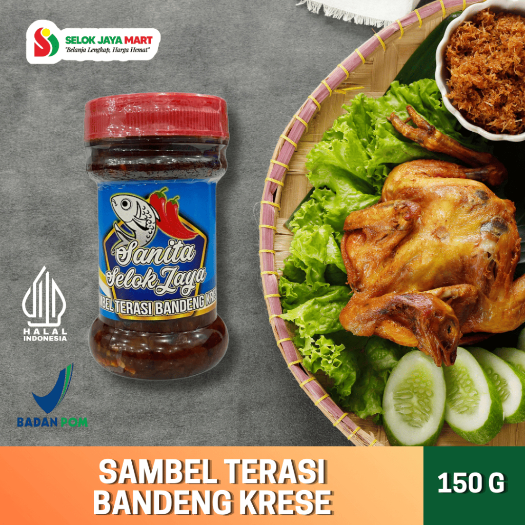 

SAMBEL TERASI BANDENG KRESE 150 GRAM - SANITA SELOK JAYA