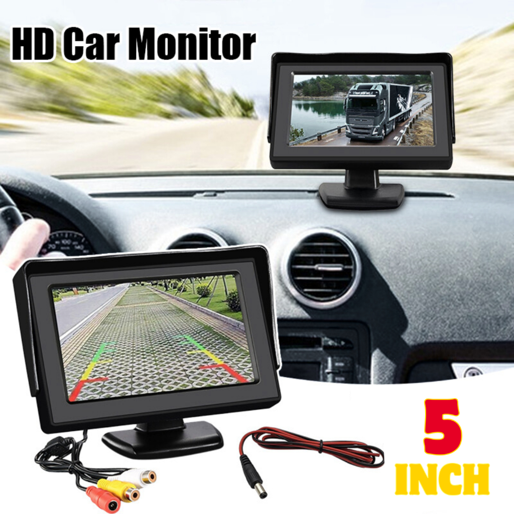 Taffware Monitor Mobil 5 Inch LCD TFT TV Layar Parkir Mobil