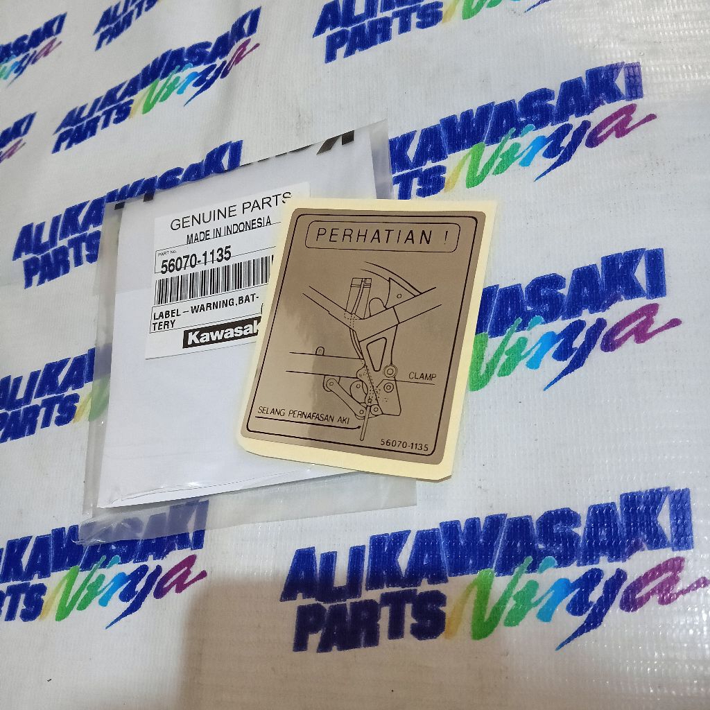 LABEL WARNING BATTERY STIKER AKI NINJA R SS KIS ORIGINAL