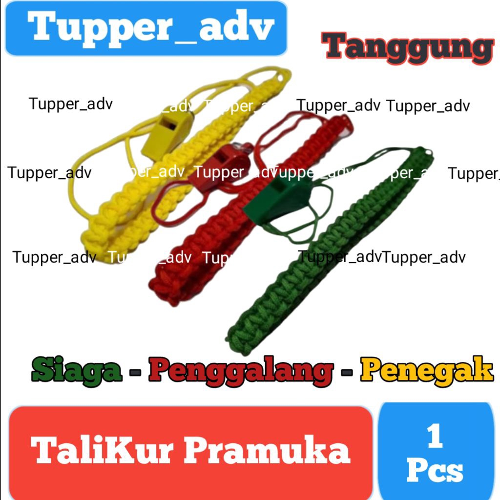 Tali koor Pramuka + Pluit SIAGA PENGGALANG PENEGAK / Tali Peluit Pramuka Tanggung / Tali Pramuka Tan