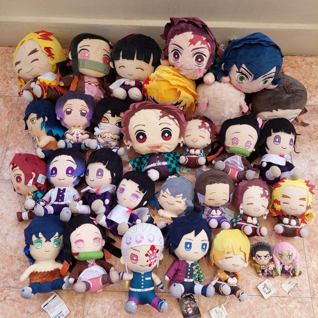 Boncheri.id Demon Slayer : Kimetzu No Yaiba Plush / Keychain / Nesoberi Ori1 Newtag (Boneka Demon Sl