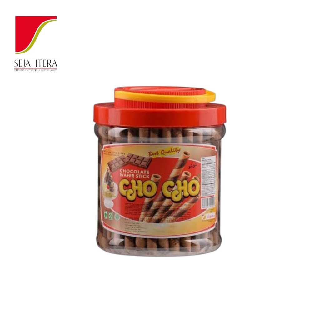 

CHO CHO Wafer Stick Cokelat 500gr - Wafer Gulung Toples Jumbo