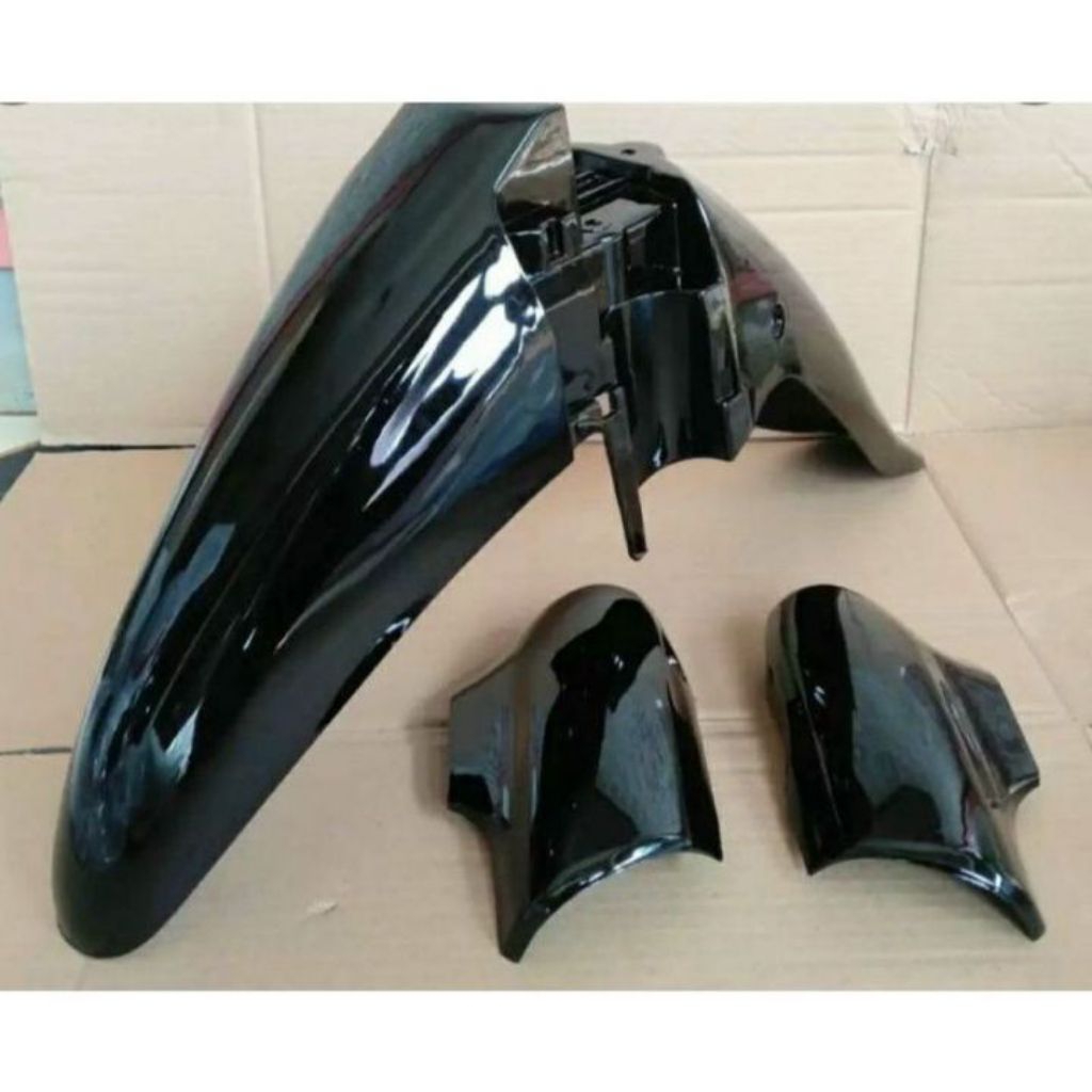 spakbor depan Honda Supra x lama Supra fit lama set warna hitam rasa