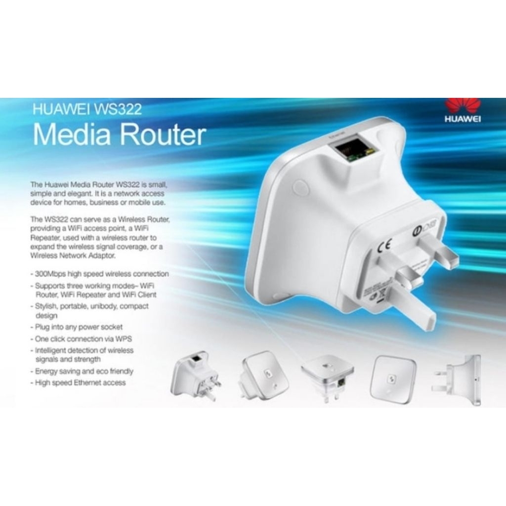 Huawei media Router Ws 323 3 in 1. wifi extender ( Bekas seperti BARU / Like New  . lengkap dengan B