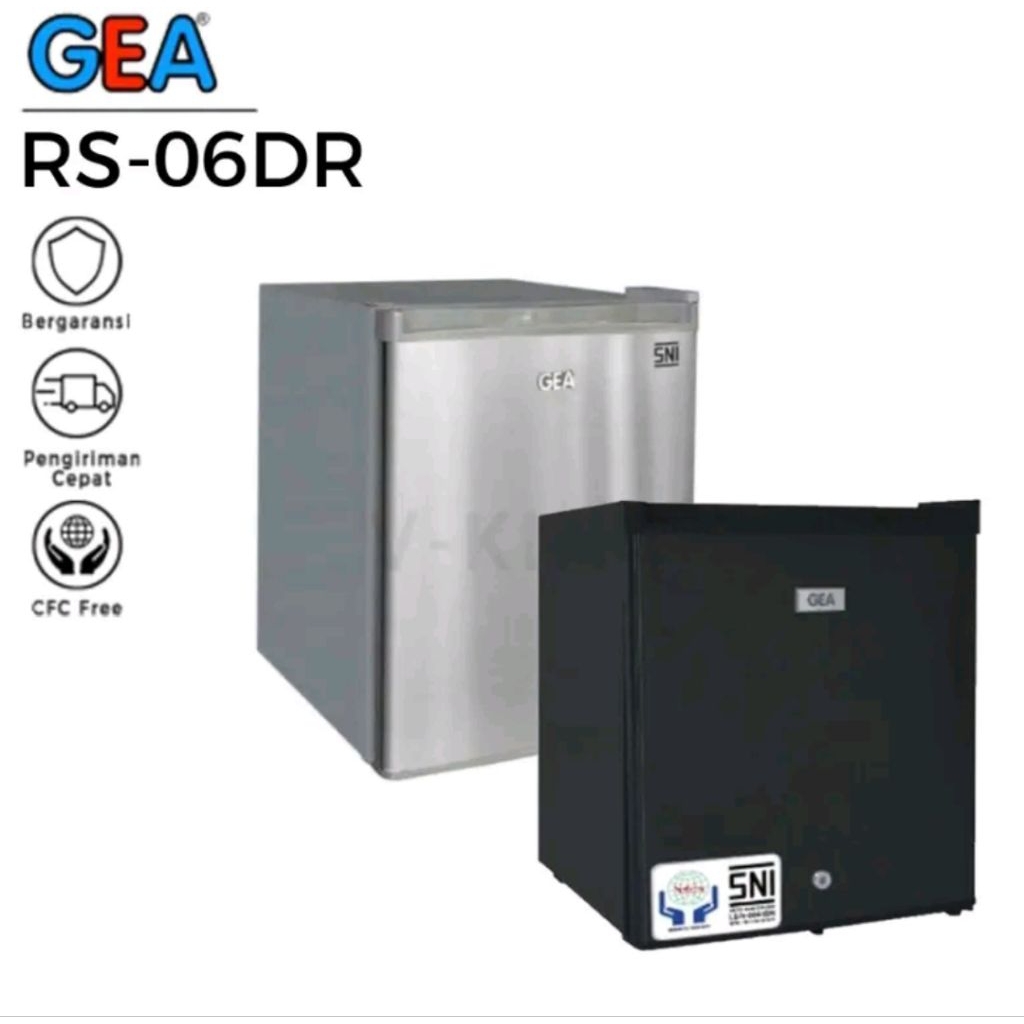 KULKAS GEA Mini Portabel RS-06DR Kulkas - Black