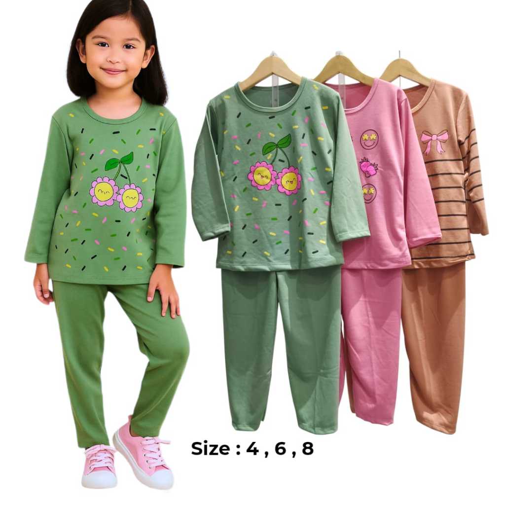SETELAN TUNIK ANAK PEREMPUAN 3-8 TAHUN/SETELAN ANAK PEREMPUAN/SETELAN BAJU ANAK PEREMPUAN 3-8 TAHUN
