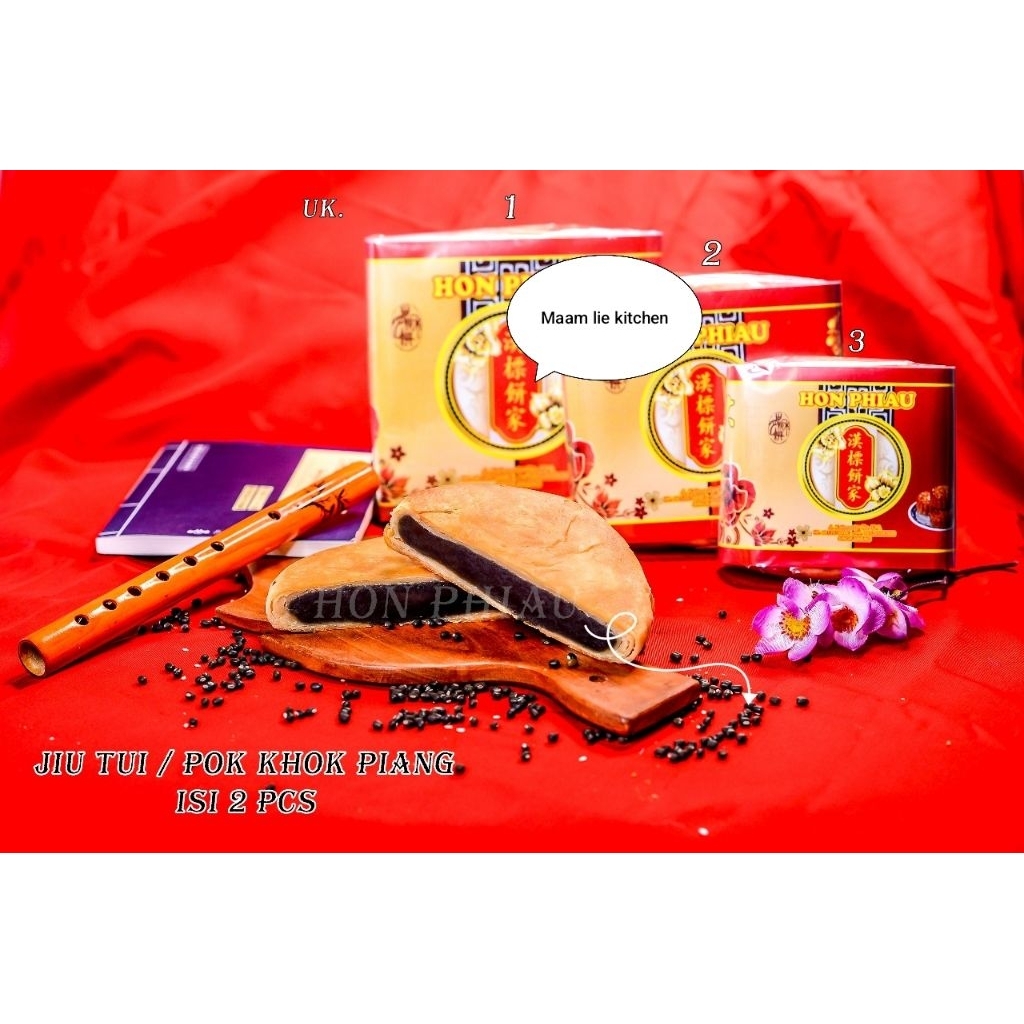 Kue bulan / jiu tui / pok kok piang isi kacang hitam / kue bulan singkawang