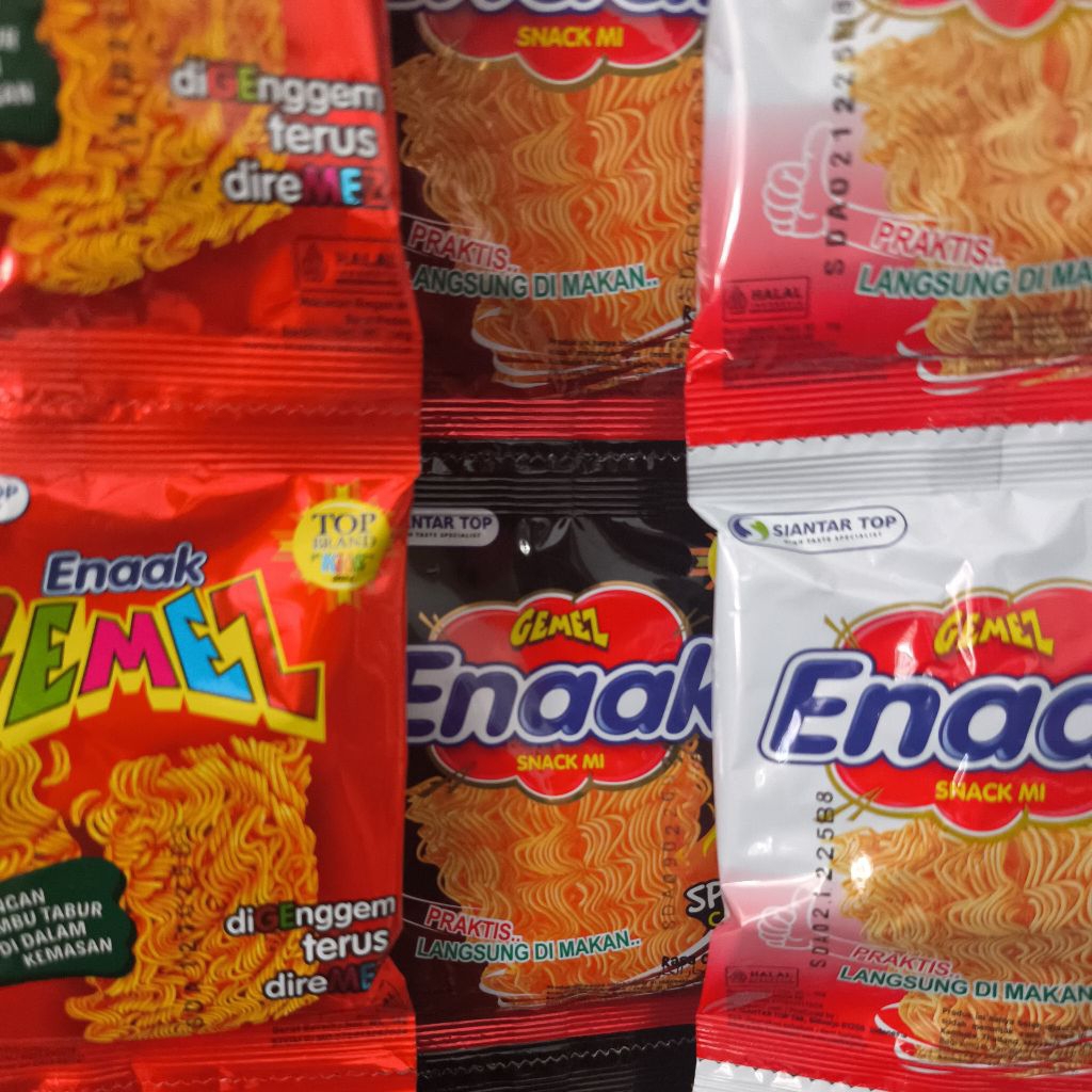 

Snack jadul Mi Enaak original chili gemez