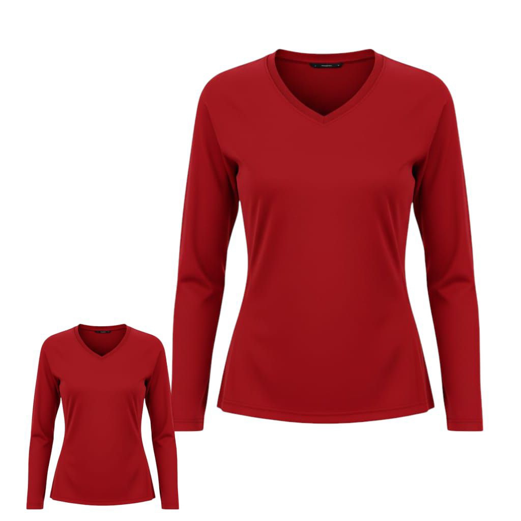 kaos olahraga atasan wanita polos lengan panjang