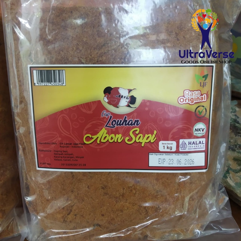 

Abon Sapi cap Louhan 1 Kg HALAL Premium Enak