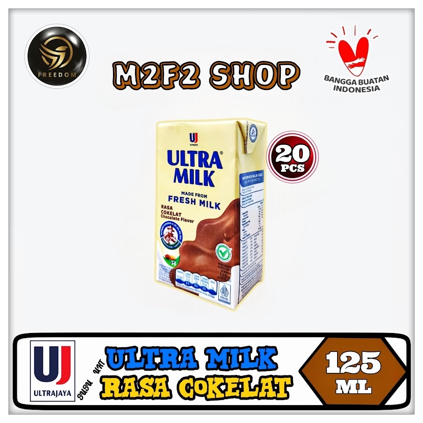 

Susu Ultra Milk Mini Kotak UHT Rasa Cokelat | Chocolate - 125 ml (Kemasan 20 Pcs)