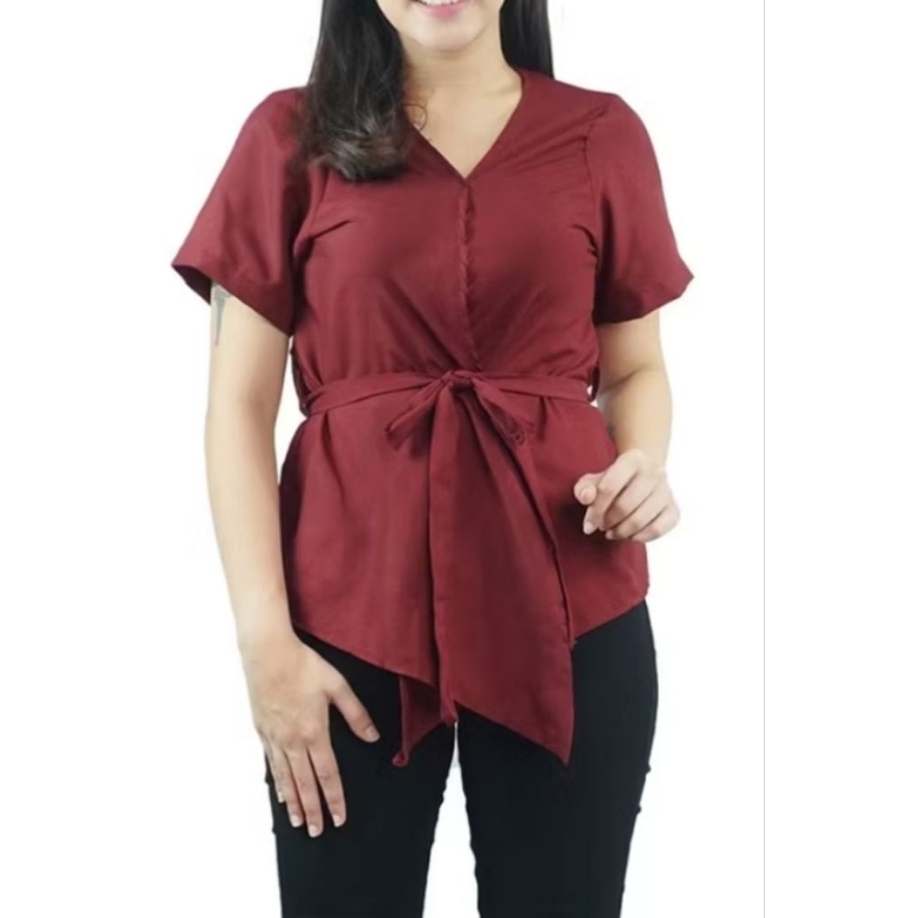 NEW BAJU ATASAN KIMONO LUCU TALI PITA DEPAN