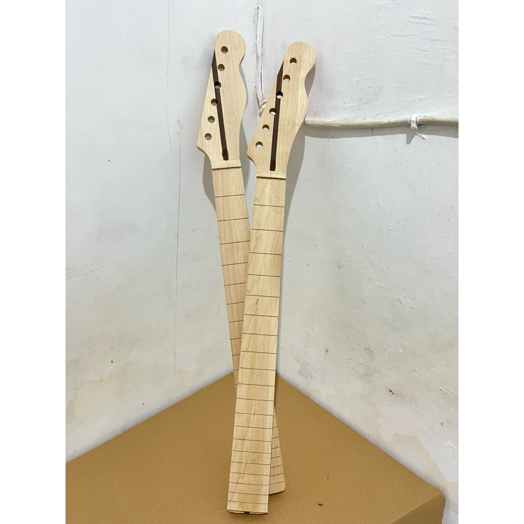 Mentahan Neck Gitar Telecaster kayu mepel