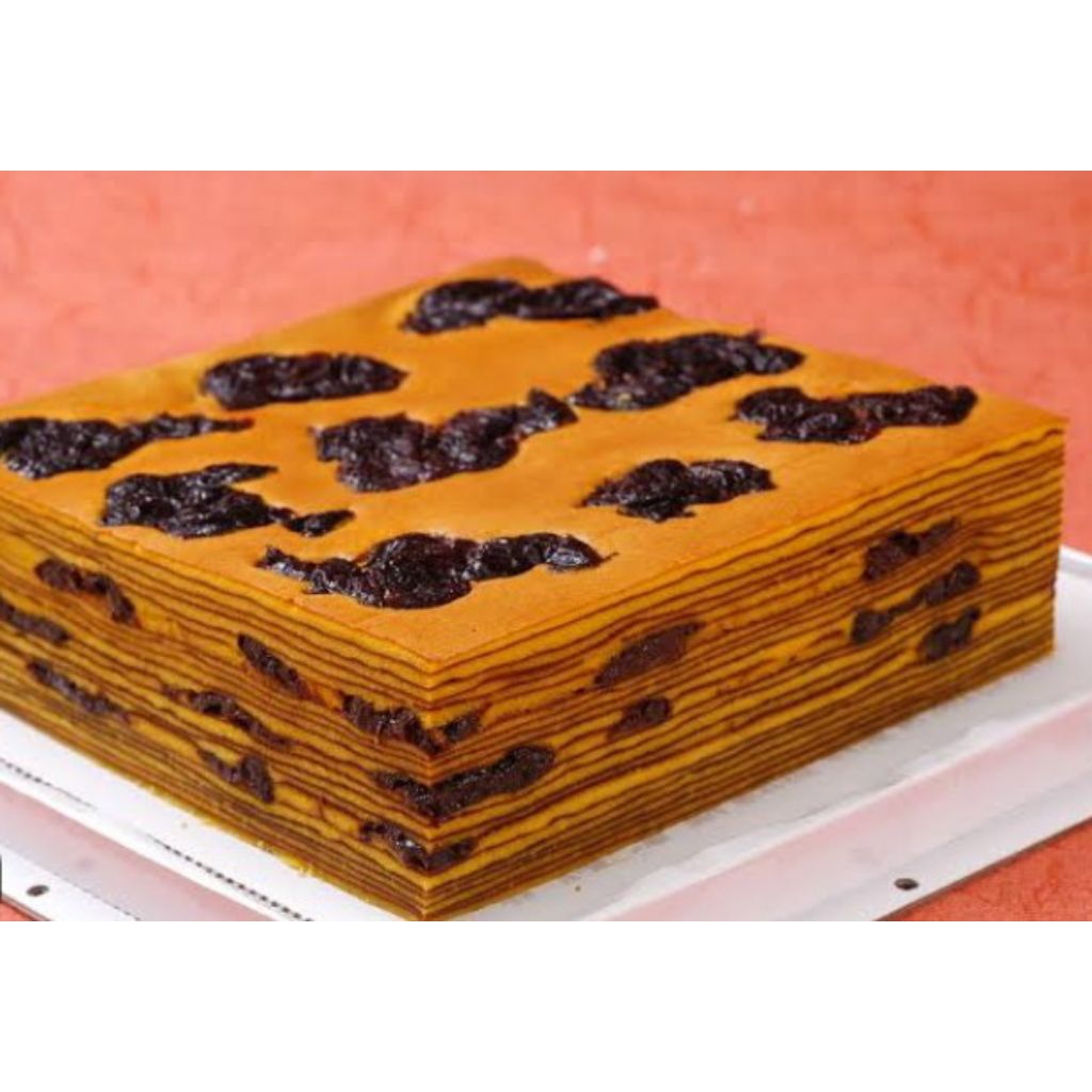 

lapis legit kuning telor wisman fuul plum,17x17x4,lapis legit special wisman full plum