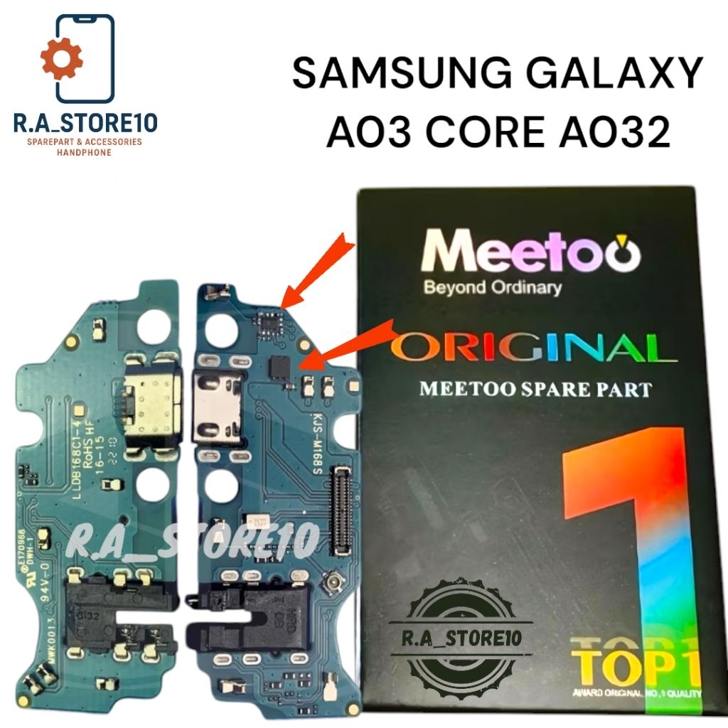 MEETOO Flexibel Charger + IC SAMSUNG A03 CORE GALAXY A032 ORIGINAL 1:1 + MIC Full Komponen Aisi - Fl