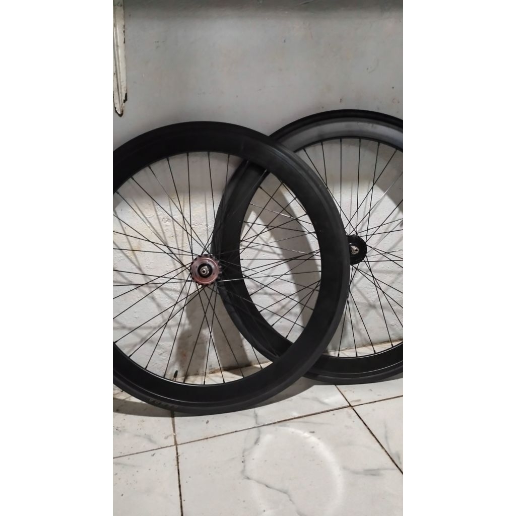 Wheelset Fixie Doltrap Rims Pro dan Hub Giorni Second Like New