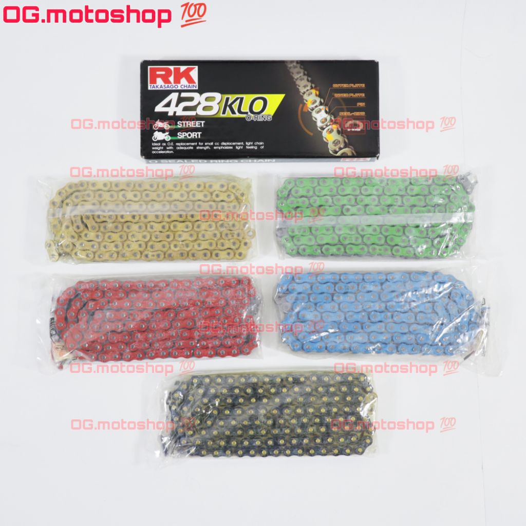 Rantai RK Oring KLO 428 CBR150 Ninja150 R15 GSX150 CB150 Vixion R15V3 V4 By RK Chain