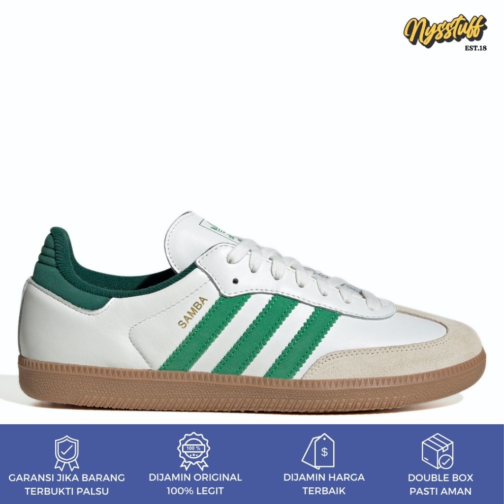 Adidas Samba OG White Green Green ORIGINAL
