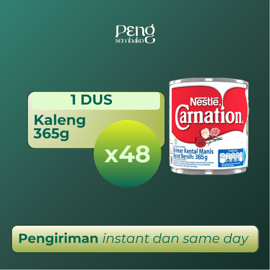 

CARNATION Kaleng Krimer / Susu Kental Manis Dus (365g x 48kaleng)